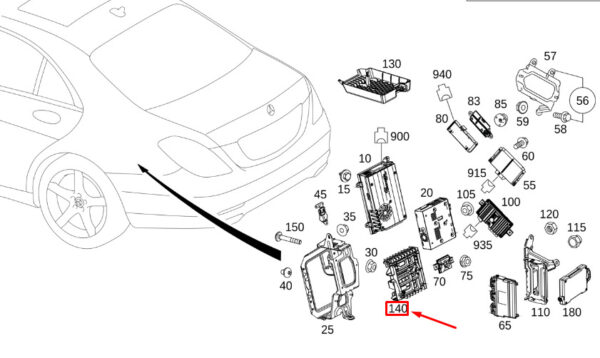 A0998270300 - NEW MERCEDES-BENZ S W222 TV TUNER MOUNT A0998270300 GENUINE