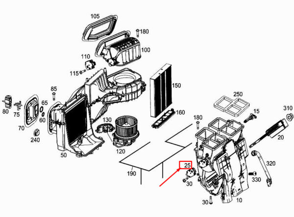 A0999063502 - NEW MERCEDES-BENZ A W177 A/C AIR HEATER FLAP ACTUATOR RHD A0999063502