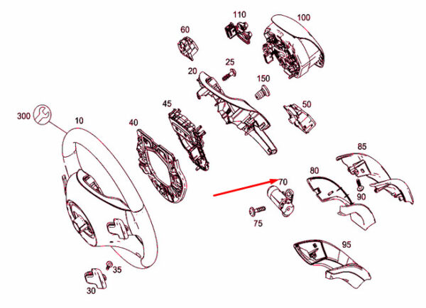 A0999064100 - NEW MERCEDES-BENZ ML W166 STEERING WHEEL VIBRATION MOTOR A0999064100 OEM