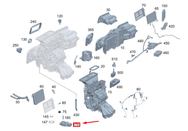 A0999069700 - NEW MERCEDES-BENZ GLE W167 HEATER STEPPER MOTOR A0999069700