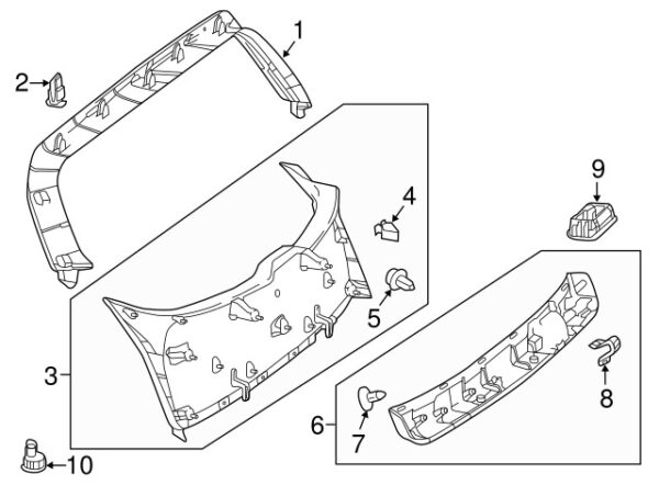 A0999910770 - Mercedes-Benz Center Liftgate Trim Panel Clip A0999910770
