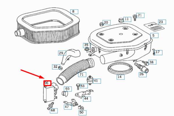 A1030940311 - NEW MERCEDES-BENZ SL R129 AIR GUIDE HAT A1030940311 ORIGINAL