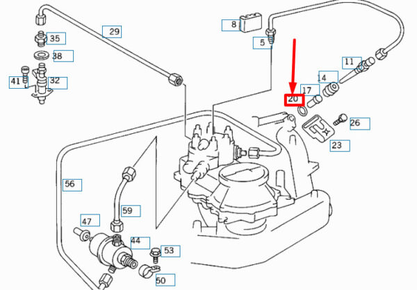 A103997004564 - NEW MERCEDES-BENZ E W210 FUEL INJECTOR O-RING A103997004564 GENUINE
