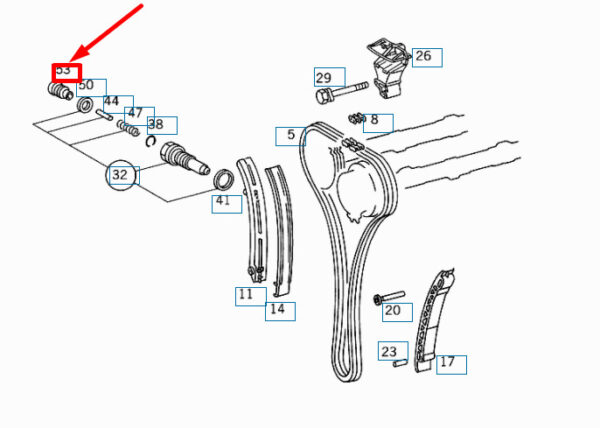 A1040500166 - NEW MERCEDES-BENZ SPRINTER W903 CHAIN TENSIONER END PIECE A1040500166 ORIGINAL