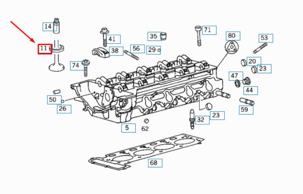 A1040530132 - Mercedes-Benz Sprinter W903 Engine Outlet Valve Seat A1040530132 NEW ORIGINAL