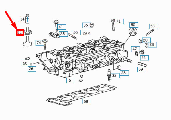 A1040530231 - NEW MERCEDES-BENZ SPRINTER W903 ENGINE INLET VALVE SEAT A1040530231 ORIGINAL