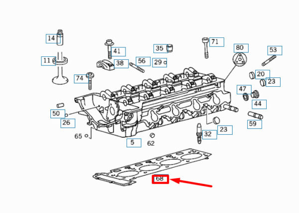 A1110163120 - NEW MERCEDES-BENZ ML W163 CYLINDER HEAD GASKET A1110163120 ORIGINAL