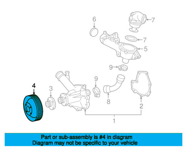 A1112020110 - Mercedes-Benz Engine Water Pump Pulley A1112020110