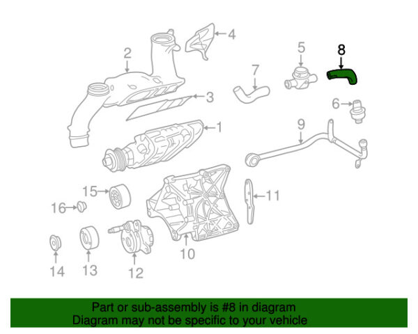 A1112381382 - NEW MERCEDES-BENZ SLK C-CLASS ENGINE AIR INLET HOSE A1112381382 ORIGINAL