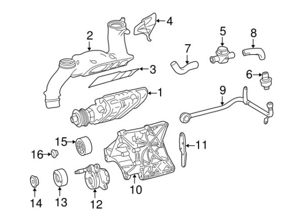 A1112381382 - NEW MERCEDES-BENZ SLK C-CLASS ENGINE AIR INLET HOSE A1112381382 ORIGINAL