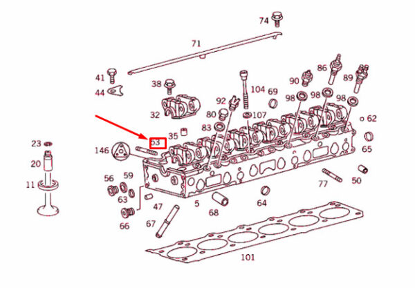 A1119900405 - NEW MB SL R129 Exhaust Manifold Bolt to Cylinder Head A1119900405 OEM