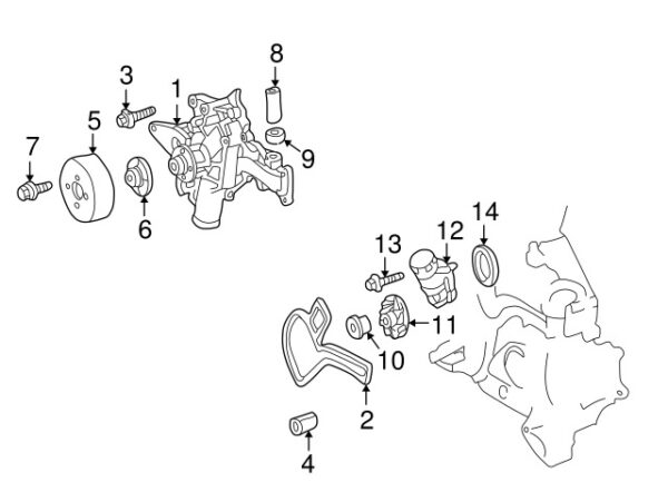 A1119920225 - NEW MERCEDES BENZ CLC CLASS ENGINE WATER PUMP A1119920225 ORIGINAL
