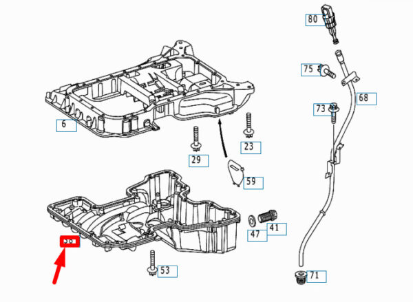 A1120101328 - NEW MERCEDES-BENZ C W203 ENGINE OIL PAN LOWER PART A1120101328 ORIGINAL