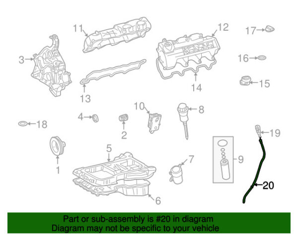 A1120101766 - NEW MERCEDES-BENZ CLK C-CLASS ENGINE OIL DIP EMBROIDERY PIPE A1120101766 GENUINE