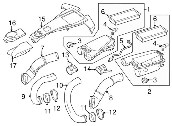 A1120940041 - Mercedes-Benz Air Filter Housing Lid Clip A1120940041