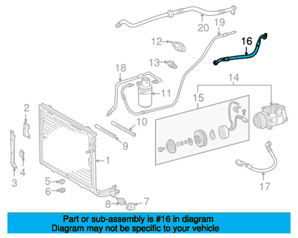 A1122300156 - Mercedes-Benz A/C refrigerant drain hose A1122300156