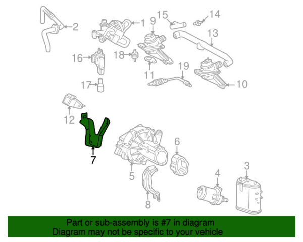 A1122370140 - MERCEDES-BENZ CLK C-CLASS REAR SECONDARY AIR INJECTION PUMP BRACKET A1122370140