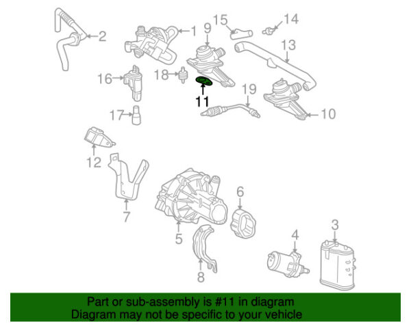 A1122380080 - NEW MERCEDES-BENZ C-CLASS SECONDARY AIR INJECTION VALVE SEAL A1122380080