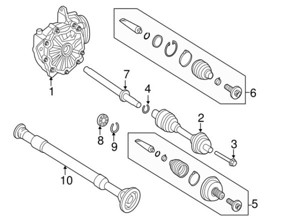 A112980011564 - Mercedes-Benz CV axle shaft carrier bearing A112980011564