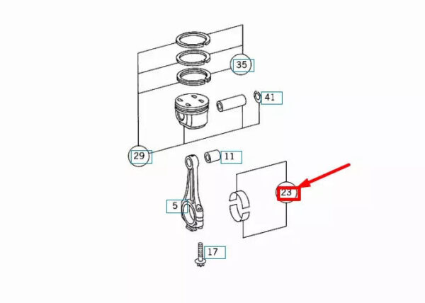 A1130300260 - MERCEDES-BENZ ML W163 Engine Connecting Rod Bearing A1130300260 NEW GENUINE