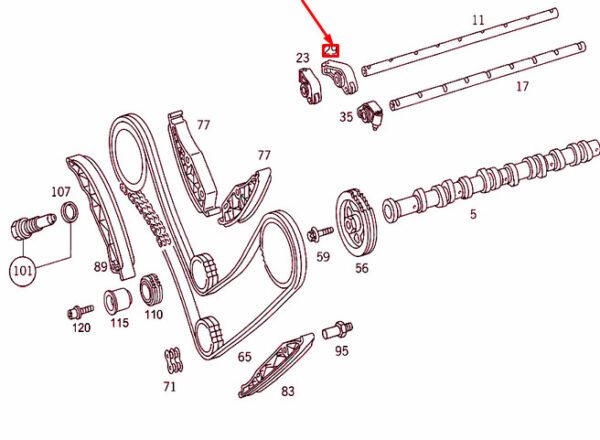 A1130501633 - NEW MERCEDES-BENZ ML W163 INTAKE VALVE ROCKER ARM A1130501633 ORIGINAL