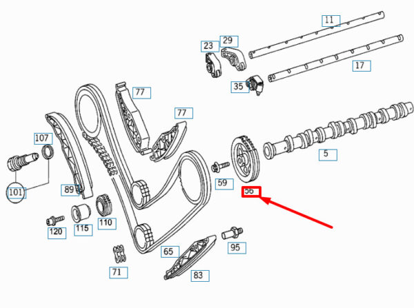 A1130520001 - NEW MERCEDES-BENZ E W210 CAMSHAFT GEAR A1130520001 ORIGINAL