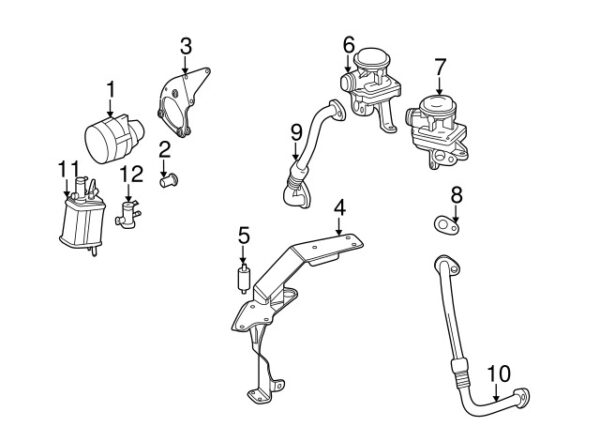A1132301540 - NEW MERCEDES-BENZ SL-CLASS SECONDARY AIR INJECTION PUMP ADAPTER A1132301540