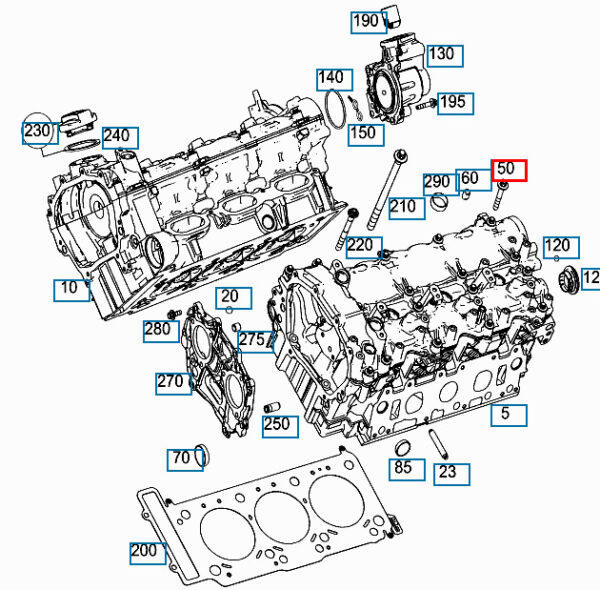 A1139900222 - Mercedes-Benz ML W166 Engine Cylinder Head Screw A1139900222 NEW GENUINE