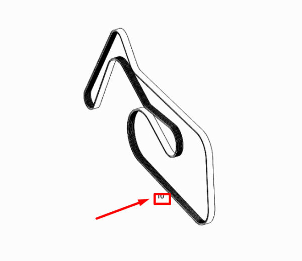 A1139970092 - NEW MERCEDES-BENZ SLS AMG C197 V-BELT A1139970092 01-13 ORIGINAL