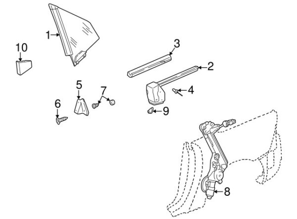 A1149970581 - Mercedes-Benz power window grommet A1149970581