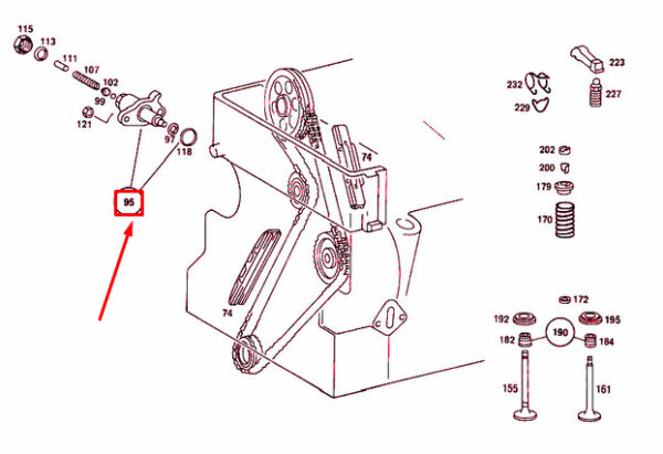 A1150501011 - New MB SL W121 Range Of Delivery Chain Tightener A1150501011