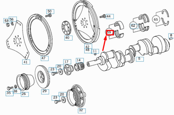 A1160300740 - NEW MERCEDES-BENZ SL R129 CRANKSHAFT BEARING SHELL SET A1160300740 ORIGINAL