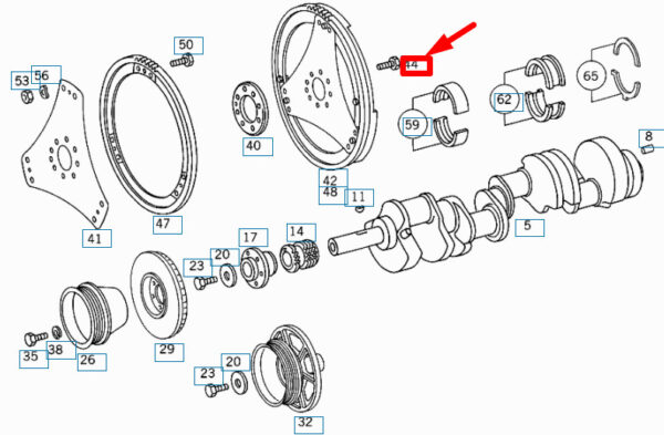 A1160320671 - NEW MERCEDES-BENZ SL R129 CLUTCH FLYWHEEL BOLT A1160320671 GENUINE