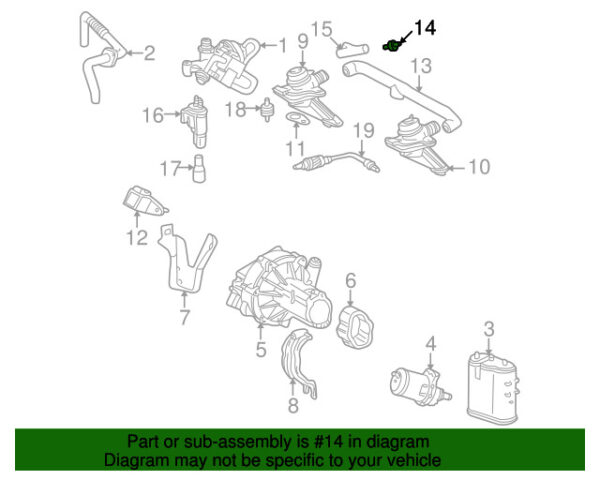A1162760929 - MERCEDES-BENZ C-CLASS SECONDARY AIR INJECTION PUMP HOSE ADAPTER A1162760929
