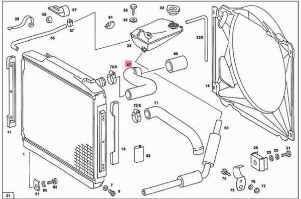 A1165012582 - NEW MERCEDES HOSE W116 1165012582 ORIGINAL