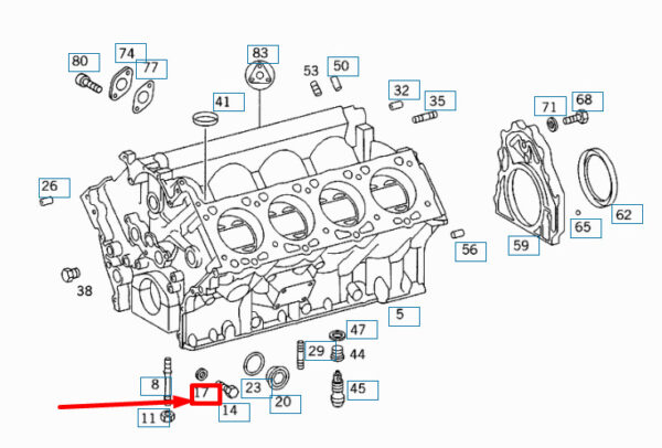 A1169901140 - MERCEDES-BENZ S W140 CYLINDER CRANKCASE COVER WASHER A1169901140 NEW GENUINE