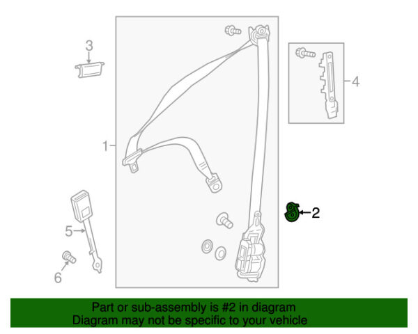 A1175400040 - Mercedes-Benz CLA CLASS SEAT BELTS ROUND AND SHOULDER STRAPS A1175400040