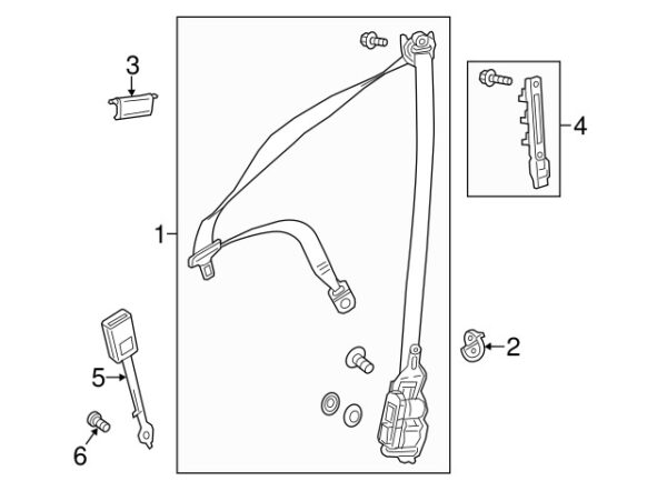 A1175400040 - Mercedes-Benz CLA CLASS SEAT BELTS ROUND AND SHOULDER STRAPS A1175400040