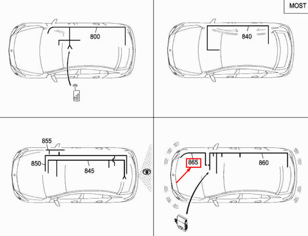 A1175401107 - NEW MERCEDES-BENZ CLA C117 FRONT PARKTRONIC SYSTEM HARNESS A1175401107