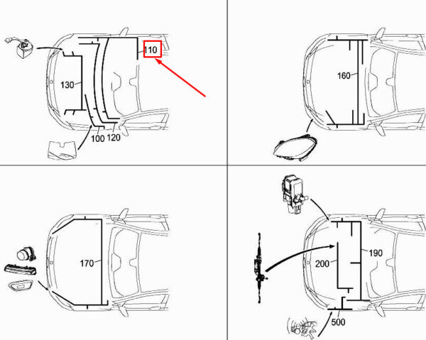 A1175401208 - Mercedes-Benz GLA X156 Radar Sensors Harness A1175401208 NEW ORIGINAL