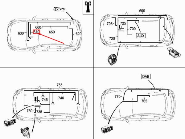 A1175401901 - NEW MERCEDES-BENZ CLA C117 WLAN ELECTRIC CABELESS A1175401901 ORIGINAL