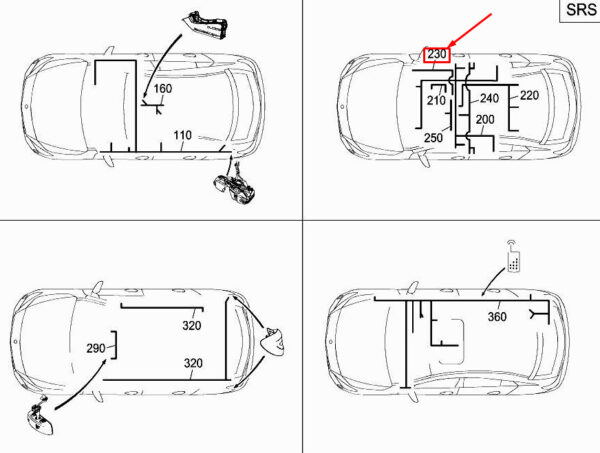 A1175403608 - NEW MERCEDES-BENZ CLA C117 PEDESTRIAN PROTECTION FORK A1175403608 GENUINE