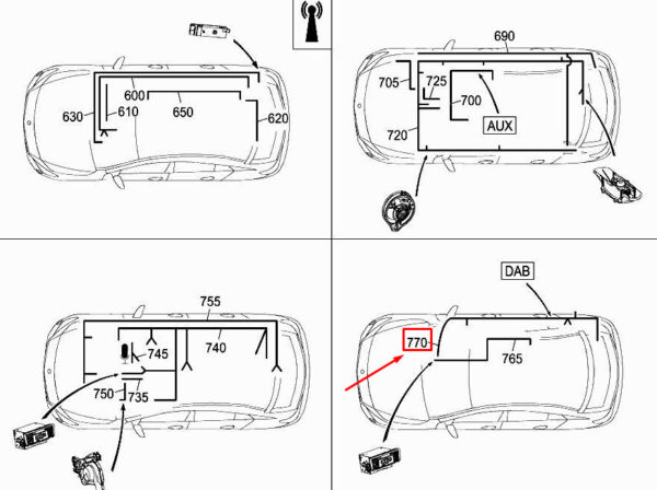 A1175404708 - Mercedes-Benz CLA C117 Digital Radio Harness A1175404708, Original Part