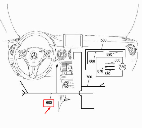 A1175405400 - New MERCEDES-BENZ CLA C117 Ignition Lock Wiring Harness A1175405400