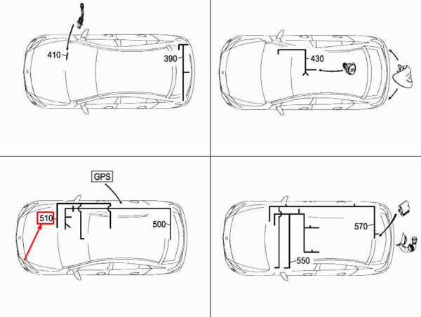 A1175406507 - Mercedes-Benz CLA C117 Sunroof Harness A1175406507, Original Part