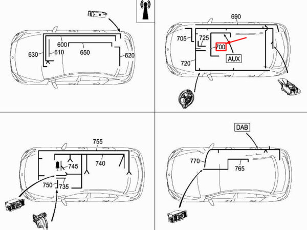 A1175408401 - Mercedes-Benz CLA C117 AUX Female Harness A1175408401, Original