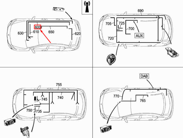 A1175409003 - NEW MERCEDES-BENZ CLA C117 GPS ANTENNAS HARNESS A1175409003 GENUINE