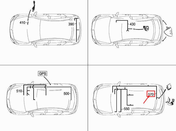 A1175409208 - Mercedes-Benz CLA C117 Trailer Harness A1175409208 NEW ORIGINAL