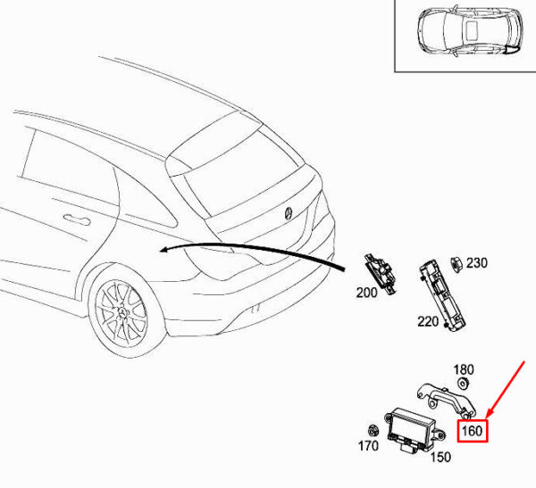 A1175450740 - New MERCEDES-BENZ CLA C117 Transfer Control Unit Bracket A1175450740
