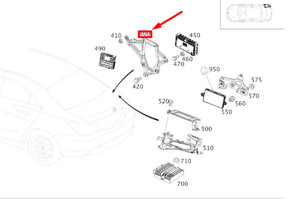 A1175451140 - NEW MERCEDES-BENZ CLA C117 REAR END RIGHT CARRIER A1175451140 GENUINE